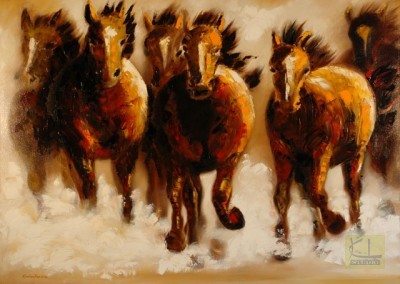 Horses  24"x30"